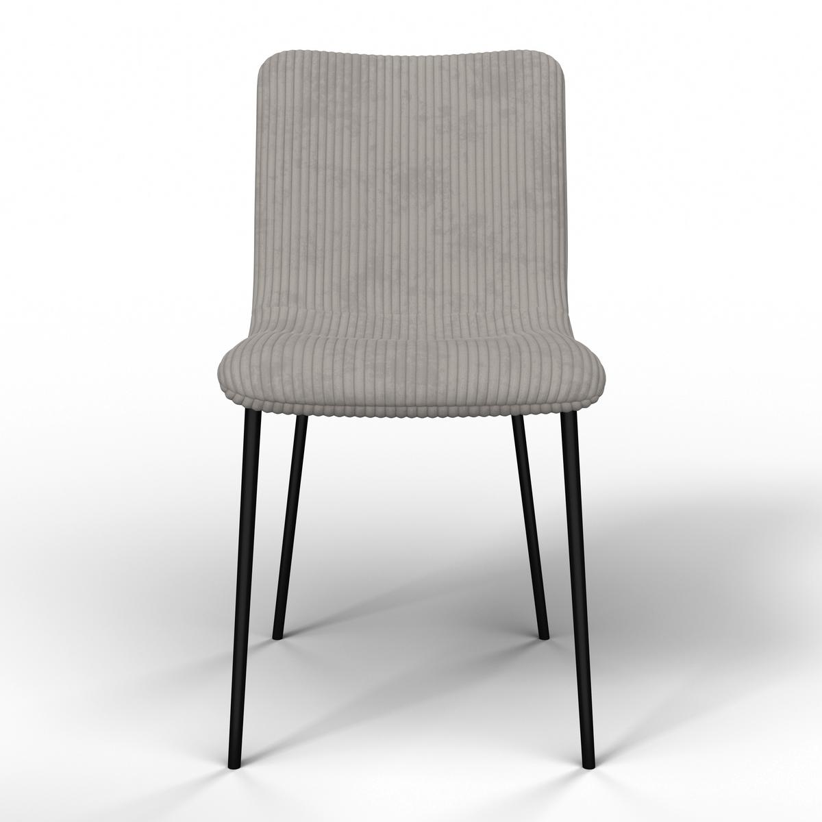 Stolička AMY - čierna/svetlosivá, Modern, kov/drevo (45/85/55cm) - Bessagi Home
