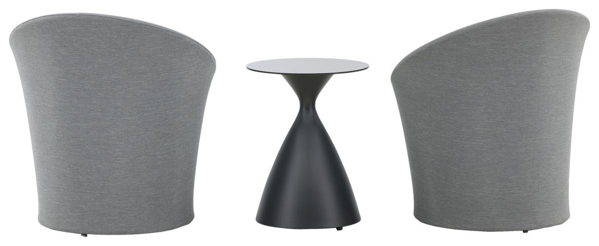 Gartenset Spoga - Grau, KONVENTIONELL, Textil/Metall - Gardenson
