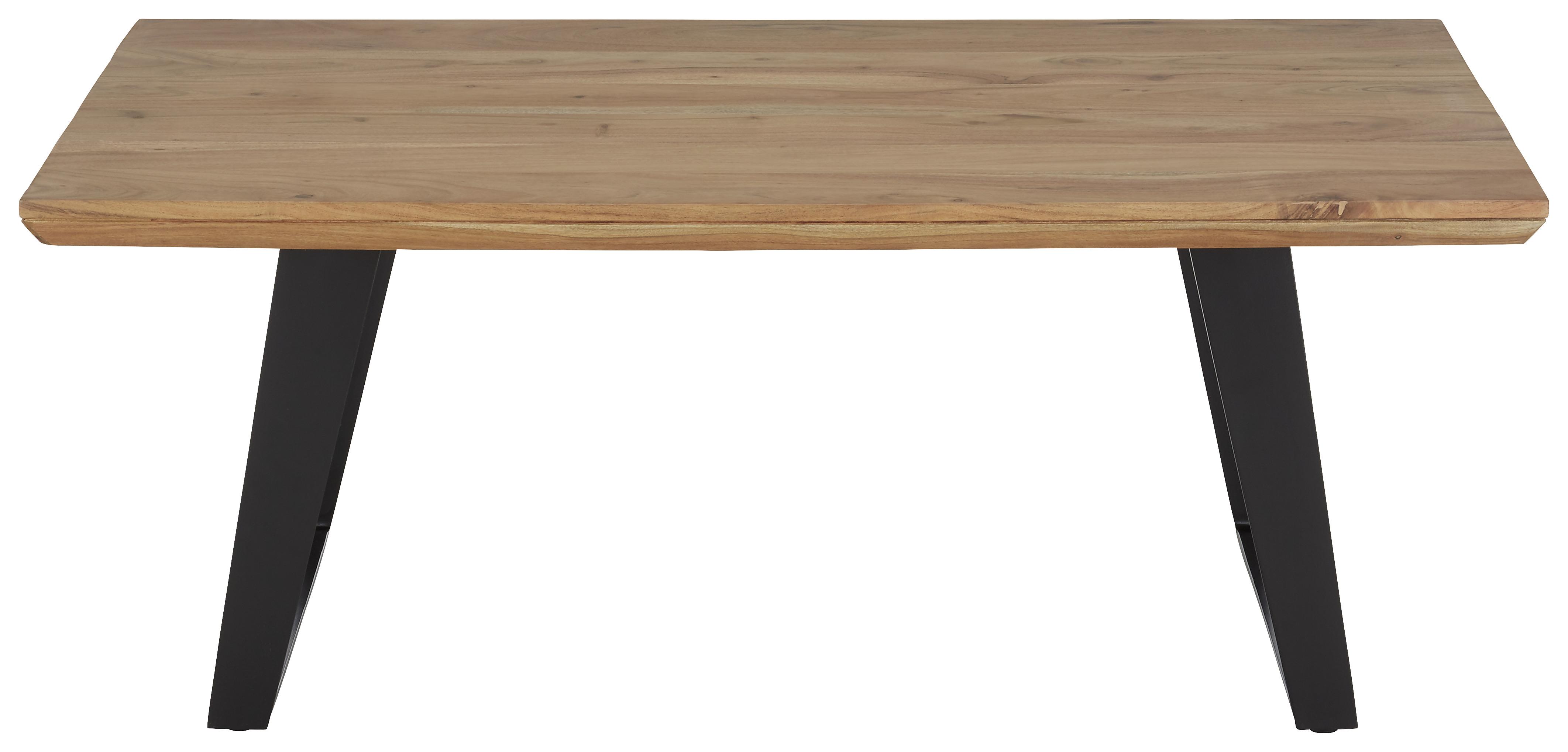 Konferenční Stolek Herkules - černá/barvy akácie, Lifestyle, kov/dřevo (115/45/70cm) - Zandiara