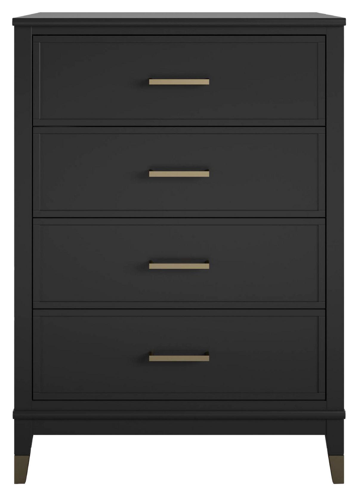 Kommode Westerleigh Schwarz 76 cm - Schwarz/Bronzefarben, Design, Holzwerkstoff (76/106/50cm) - MID.YOU