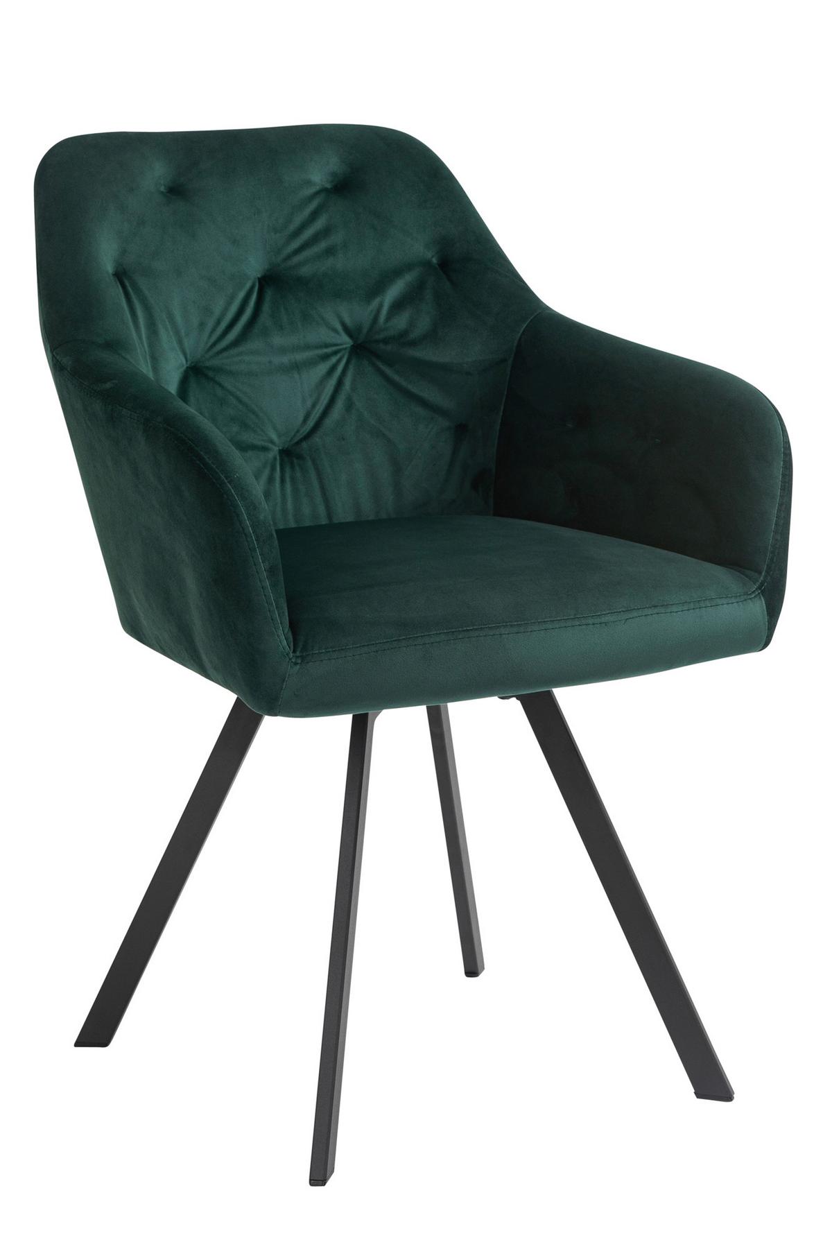 Tischgruppe Cognac/waldgrün L: 180 Cm - Waldgrün/Cognac, MODERN, Holz/Textil (180/90/77cm) - Livetastic