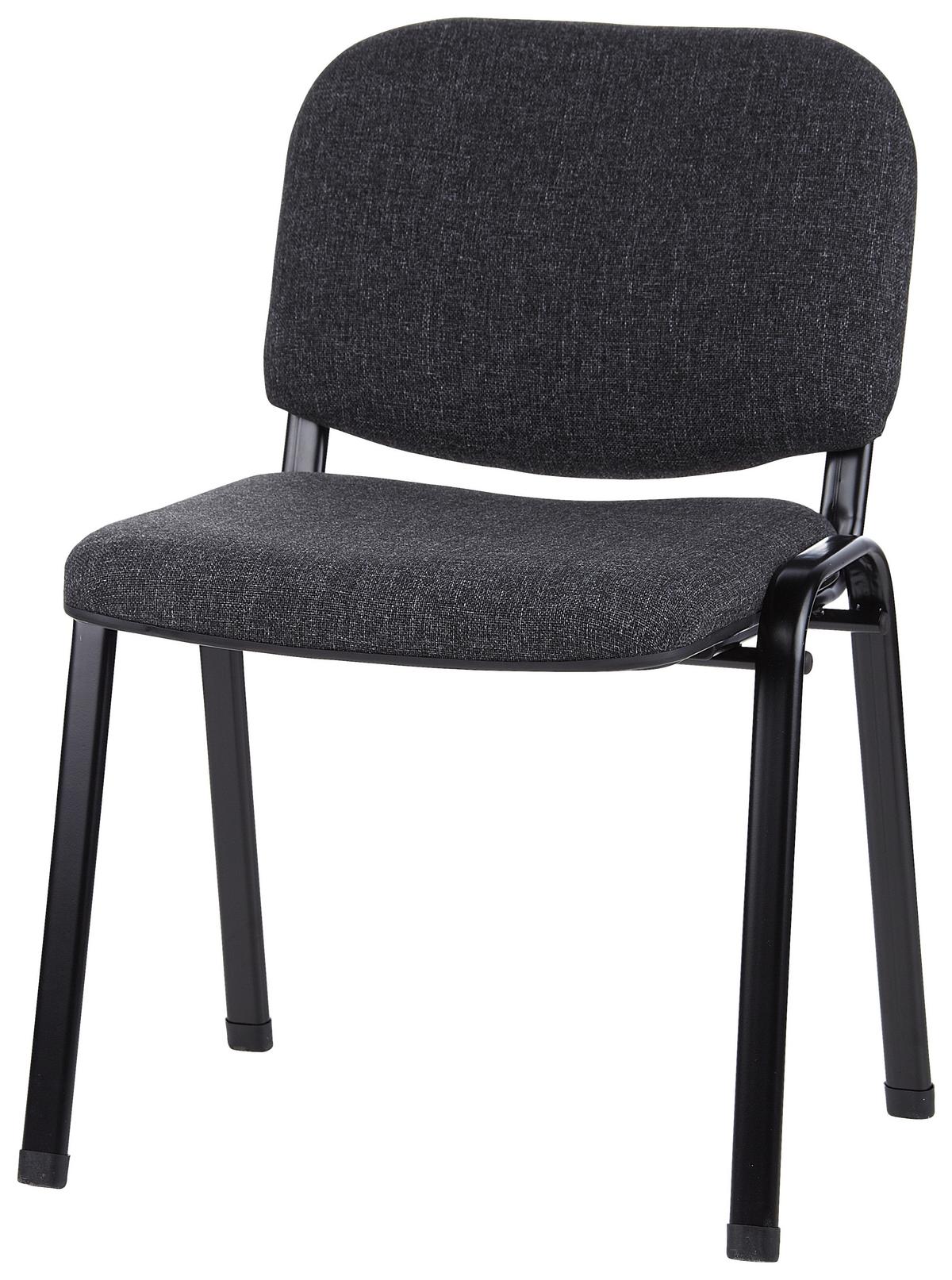 Besucherstuhl Xt 600 - Anthrazit/Schwarz, Basics, Textil/Metall (58/84/48cm) - MID.YOU
