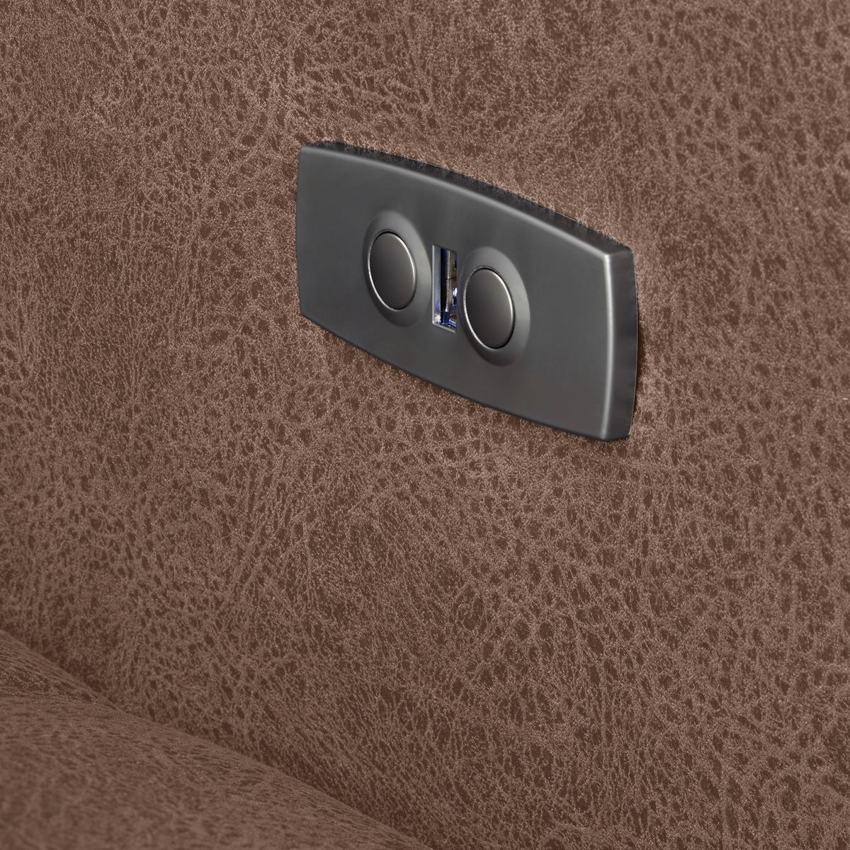 Rohová sedačka PANAMA, ľavá, terakota - čierna/terakota, Konventionell, kov/textil (216/304cm) - Premium Living