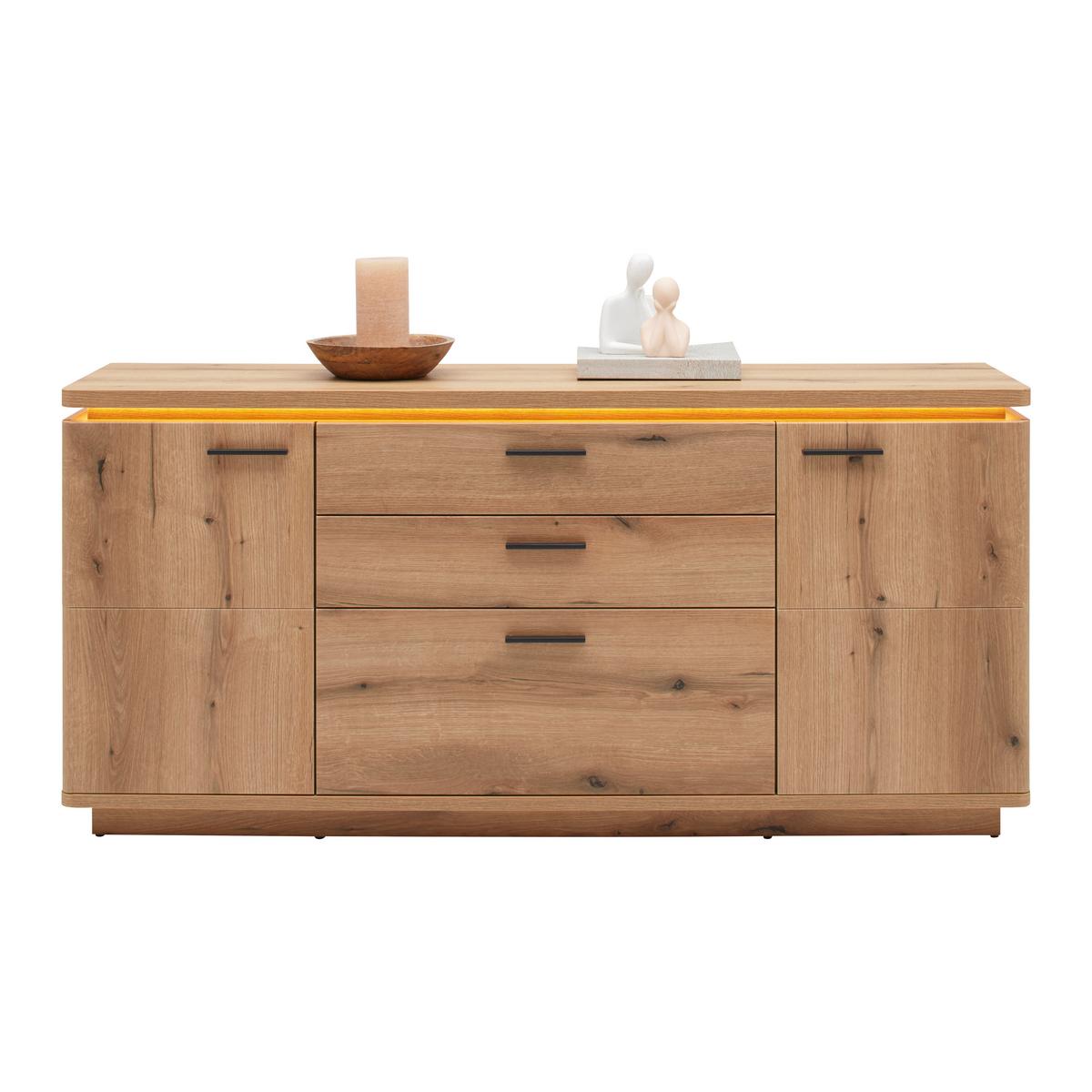 ŠIROKÁ KOMODA ALAMEDA -EXKLUSIV- - barvy dubu/antracitová, Moderní, kov/kompozitní dřevo (170/81/44cm) - Mömax