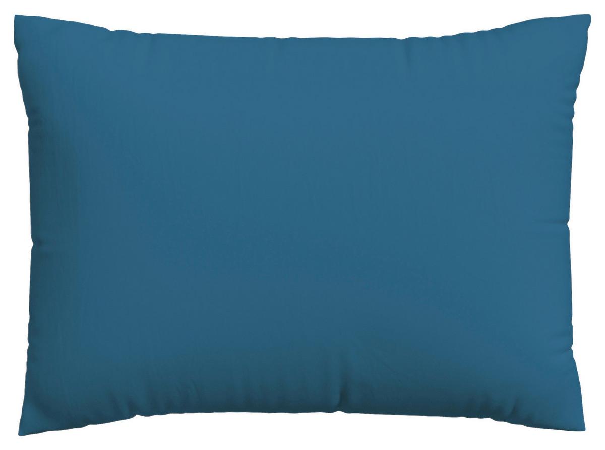 Kopfpolsterbezug Woven Satin - Blau, Basics, Textil (70/90cm) - Schlafgut