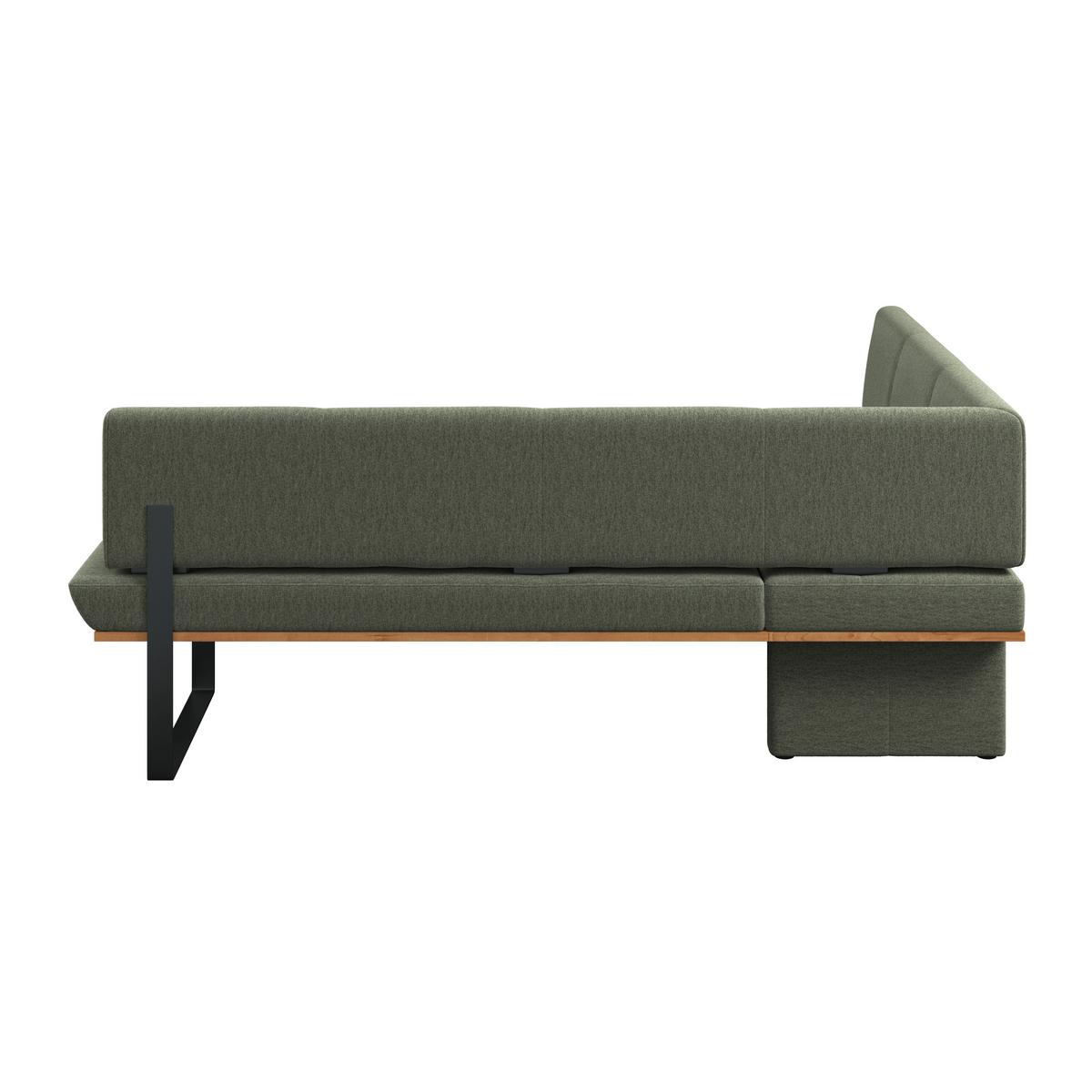 Eckbank Tristan Webstoff grün, S:175x245cm - Schwarz/Grün, MODERN, Holz/Textil (175/245cm) - James Wood