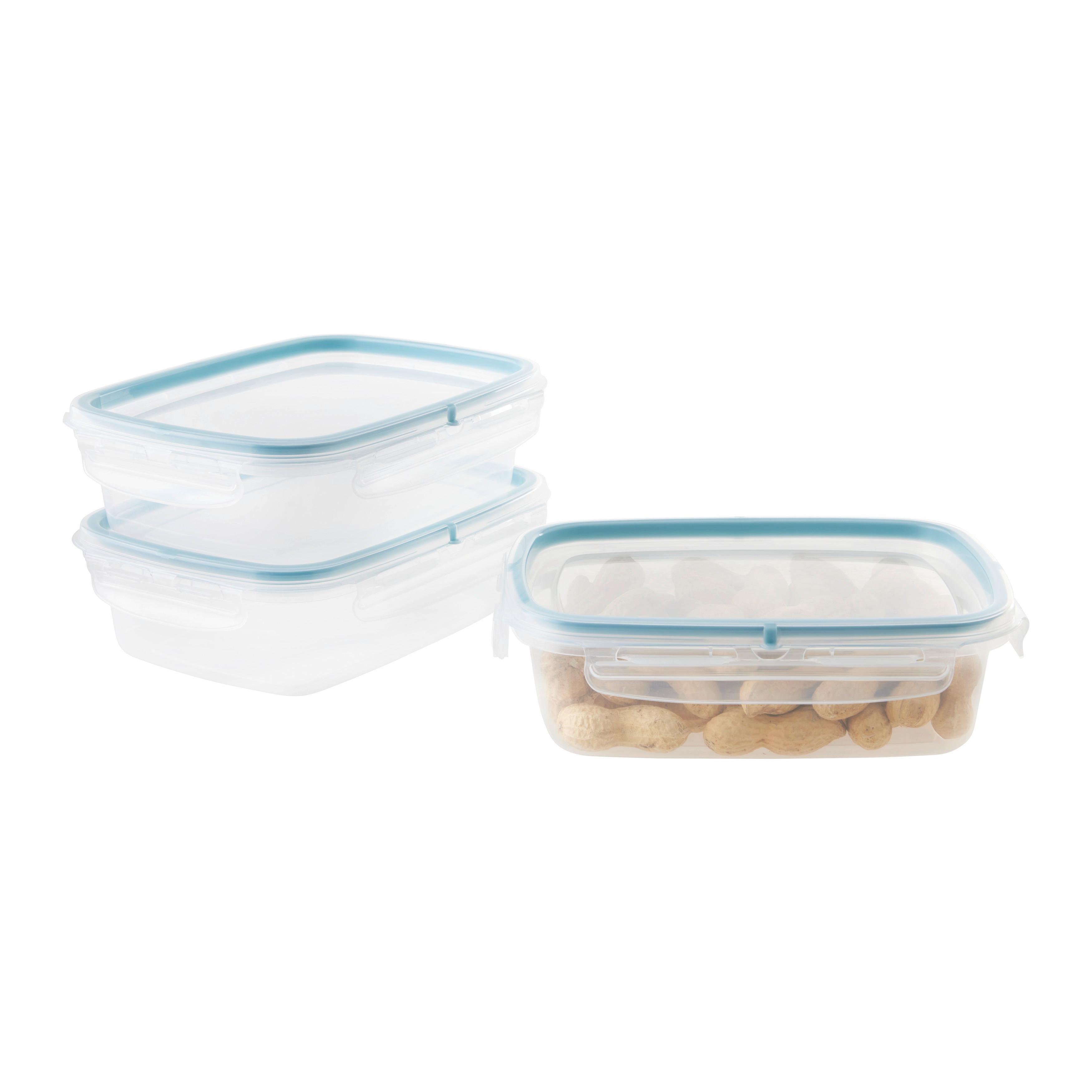 Sada dóz na uskladenie objem 0,6L - priehľadné, Konventionell, plast (18,4/14/8cm) - Mömax