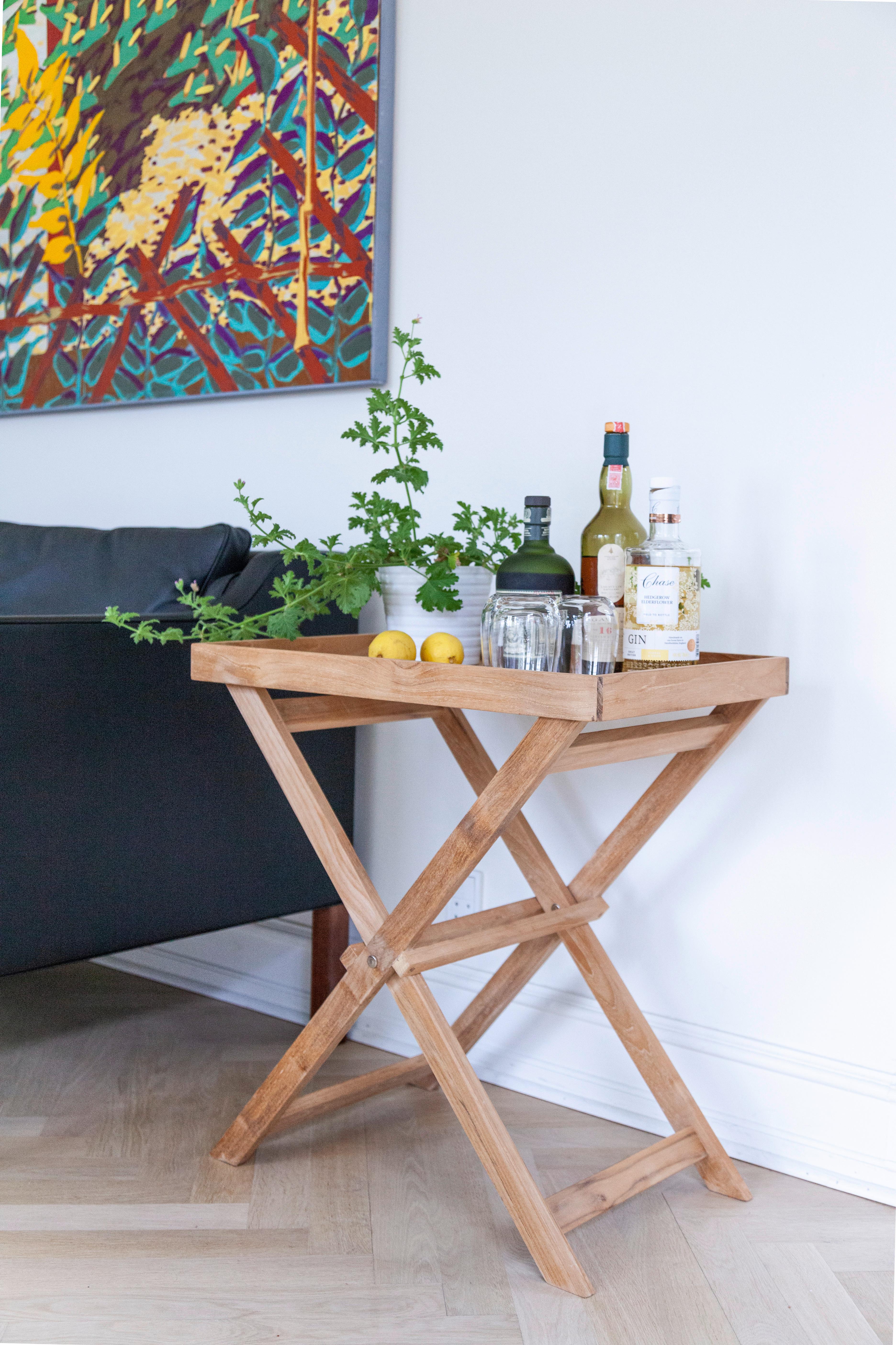 Gartentisch TRAY TABLE von MID.YOU aus Teakholz in Natur Milieu