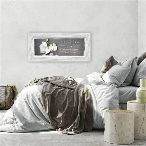 Wandbild Nimm Dir Zeit Spruch Grau/Weiß 94x44 cm - Multicolor/Grau, MODERN, Holz/Holzwerkstoff (94/44/1,7cm)