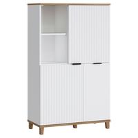 Highboard Pissee Alpin Weiß Grandson Eiche B: 84,8 cm - MODERN, Holzwerkstoff (84,8/141,4/40cm)