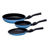 PFANNENSET 3510-362 CERAMIC COLOR - Blau, Basics, Metall (20+28+25cm) - Kelomat
