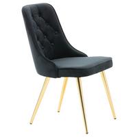 Stuhl-Set Velvet Deluxe - Goldfarben/Schwarz, Design, Kunststoff/Textil (50/88.5/66cm) - Livetastic