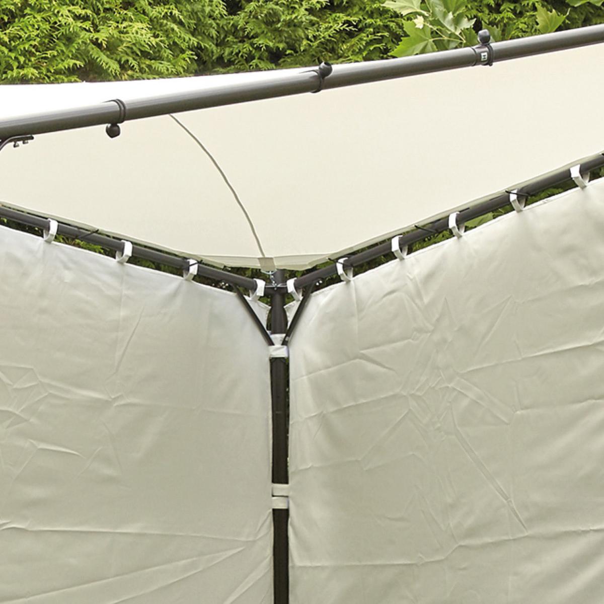 Seitenteile Berlino 400x256cm 2er-Set - Weiß, KONVENTIONELL, Textil (400/256cm) - Siena Garden