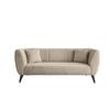 3-Sitzer-Sofa Colori Beige Rücken Echt - Beige/Schwarz, MODERN, Textil (208/83/88cm) - MID.YOU