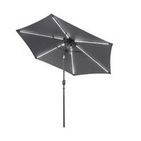 Napernyő Led-el Átmérő Kb. 270cm - sötétszürke, Modern, textil/fém (270cm) - Beldano