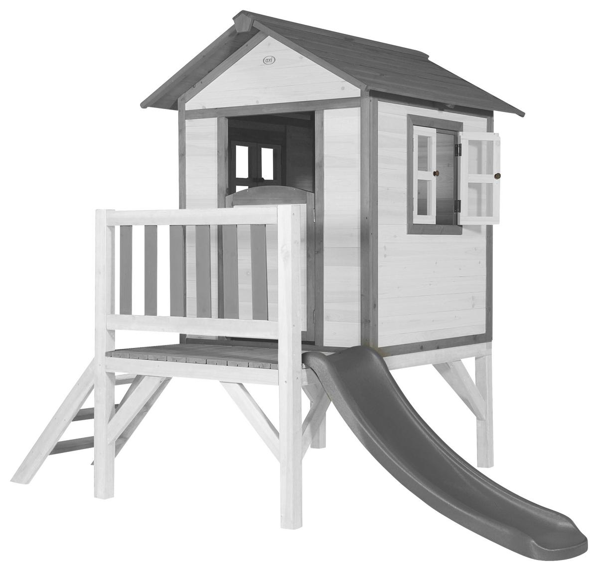 Spielhaus C050.002.80 - Weiß/Grau, KONVENTIONELL, Holz/Kunststoff (240/189/167cm) - Ambia Garden