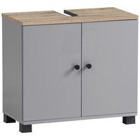 Waschbeckenunterschrank Balto - Schwarz/Grau, MODERN, Holzwerkstoff (60/62,4/32,6cm) - MID.YOU