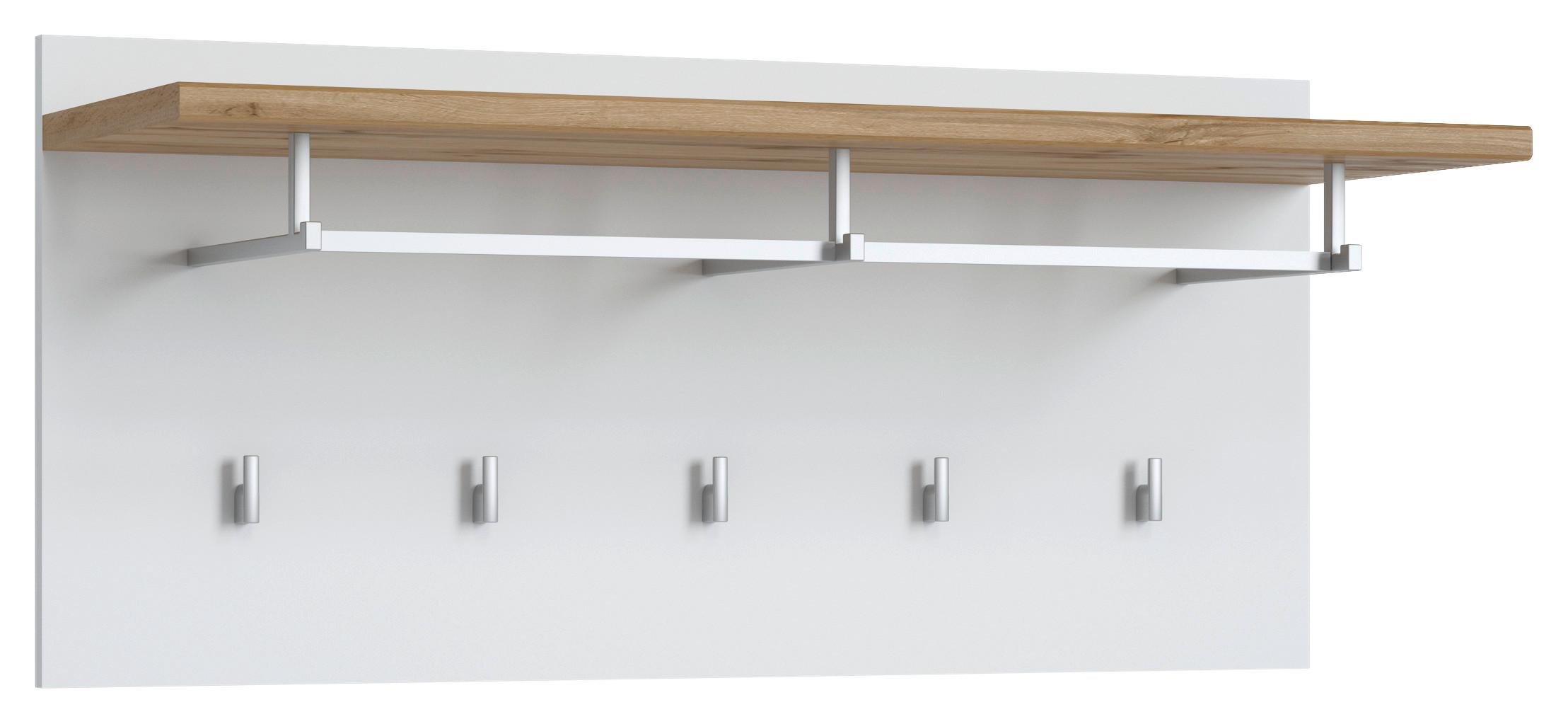 Garderobenpaneel Hola Weiß/ Eiche Wotan B: 90 Cm