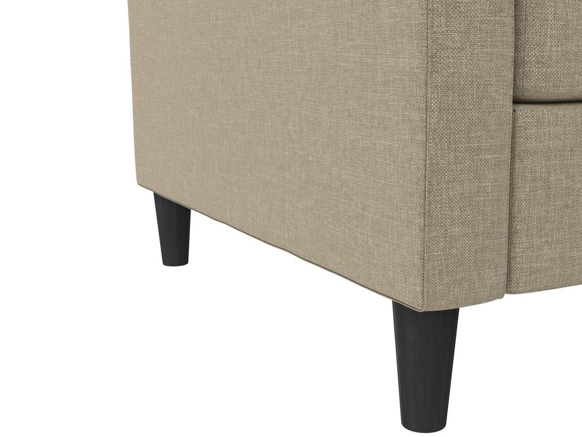 Schlafsofa Palermo Cappuccino, mit Schlaffunktion - Schwarz/Cappuccino, Basics, Textil (207/86/86cm) - Livetastic