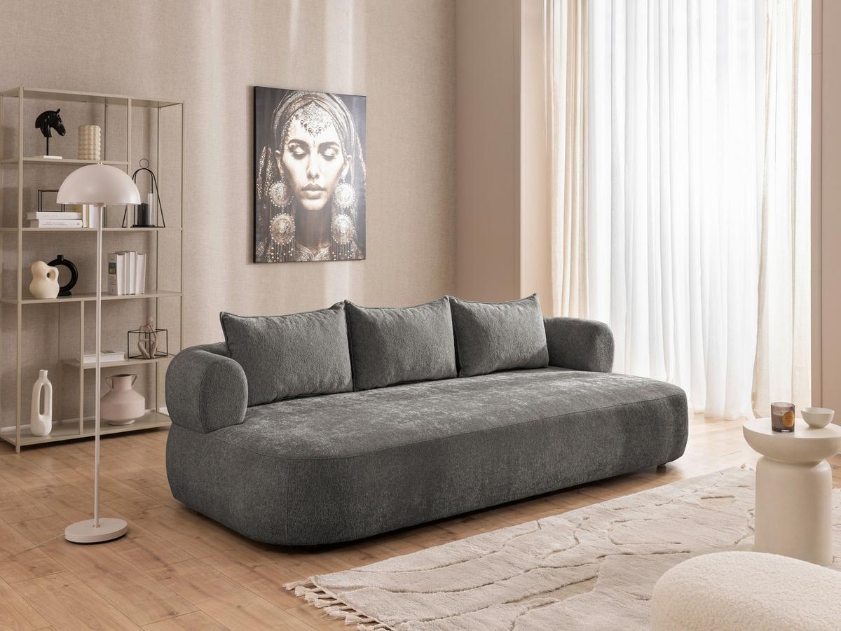 Bigsofa Ferro Anthrazit B: 240 Cm - Anthrazit/Schwarz, Design, Textil (240/76/122cm) - Livetastic