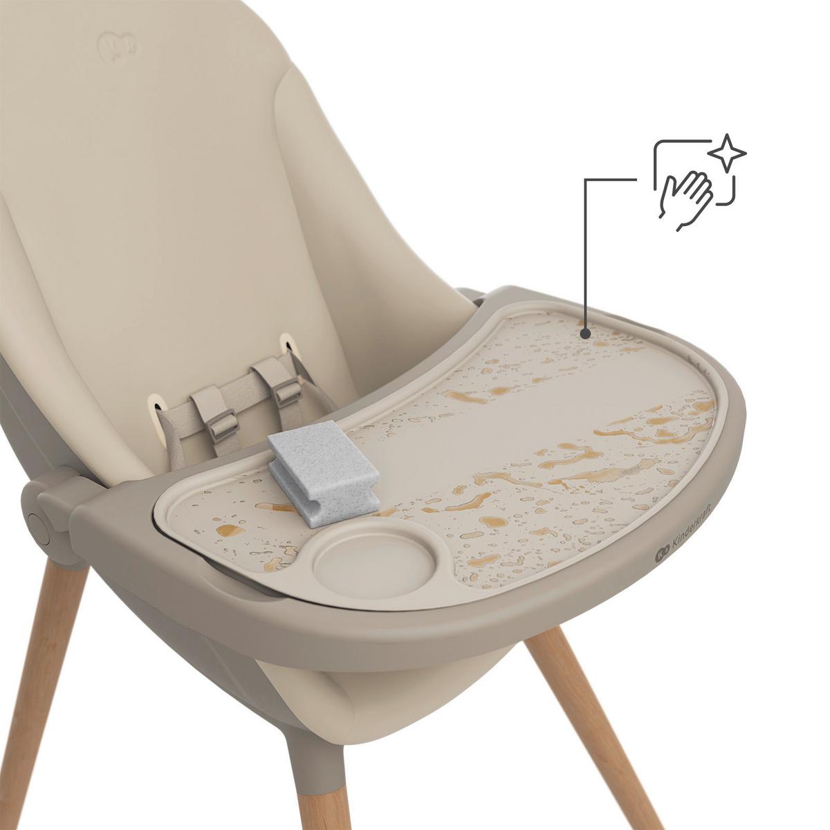 Babyhochstuhl Fini Up Beige - Beige, Basics, Textil (52-66/58/82-107cm) - Kinderkraft