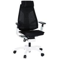 Bürostuhl Genidia Pro Mit Armstützen Schwarz/weiß - Schwarz/Weiß, MODERN, Kunststoff/Textil (57/114/46cm) - MID.YOU