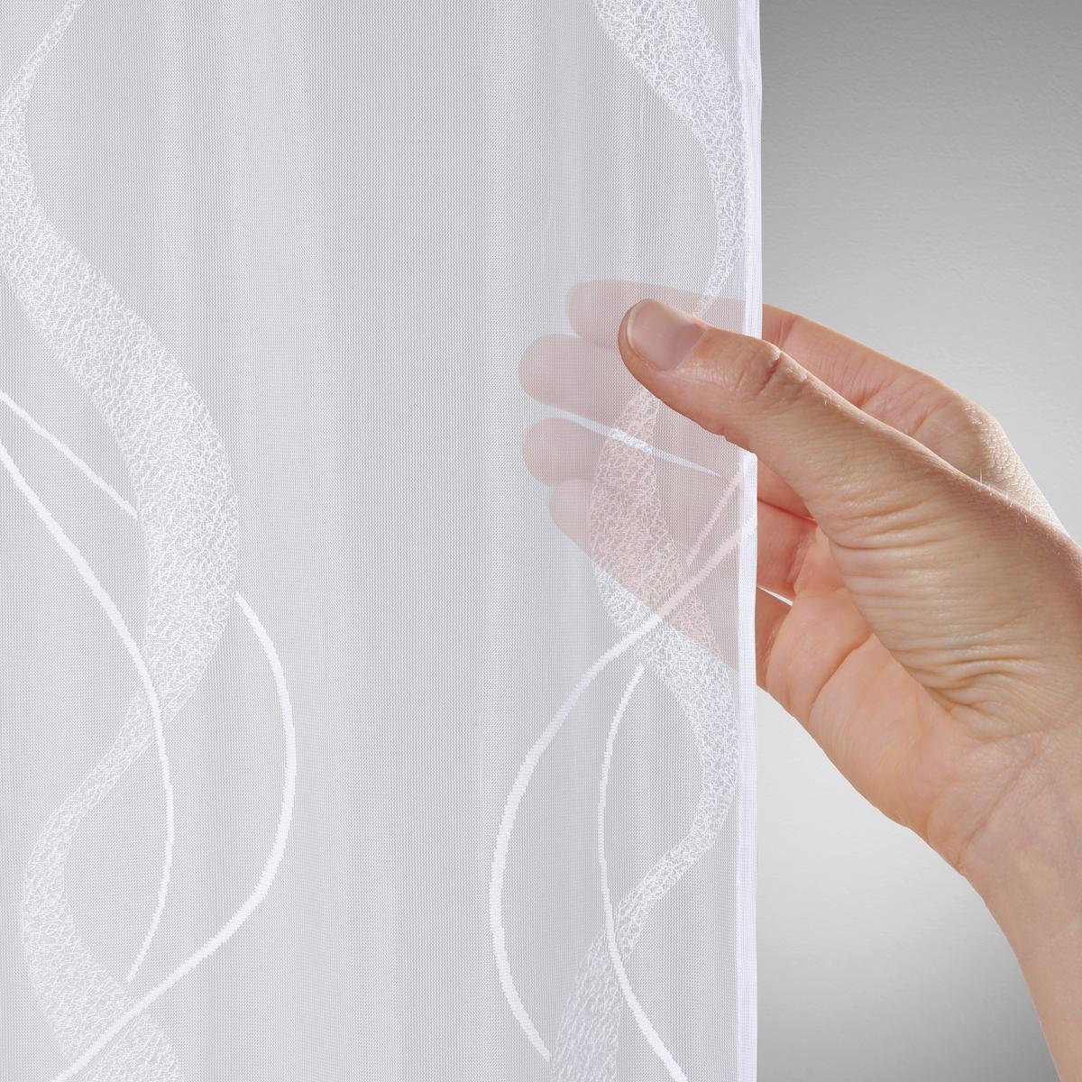 HOTOVÝ ZÁVĚS WAVE - bílá, Romantický / Rustikální, textil (140/245cm) - Mömax