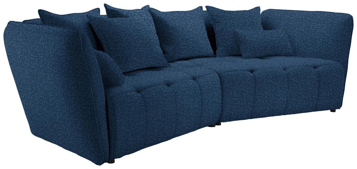Boxspringová pohovka SOFI, tmavě modrá - černá/tmavě modrá, Moderní, textil (294/93/152cm) - Premium Living
