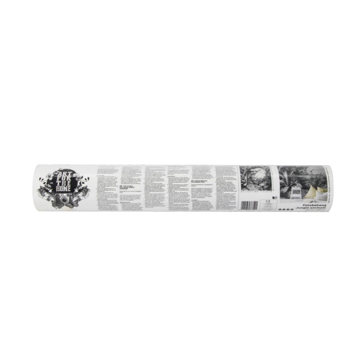 FOTOTAPETE Dschungeltiere - Schwarz/Weiß, Basics, Papier/Kunststoff (250/280cm)