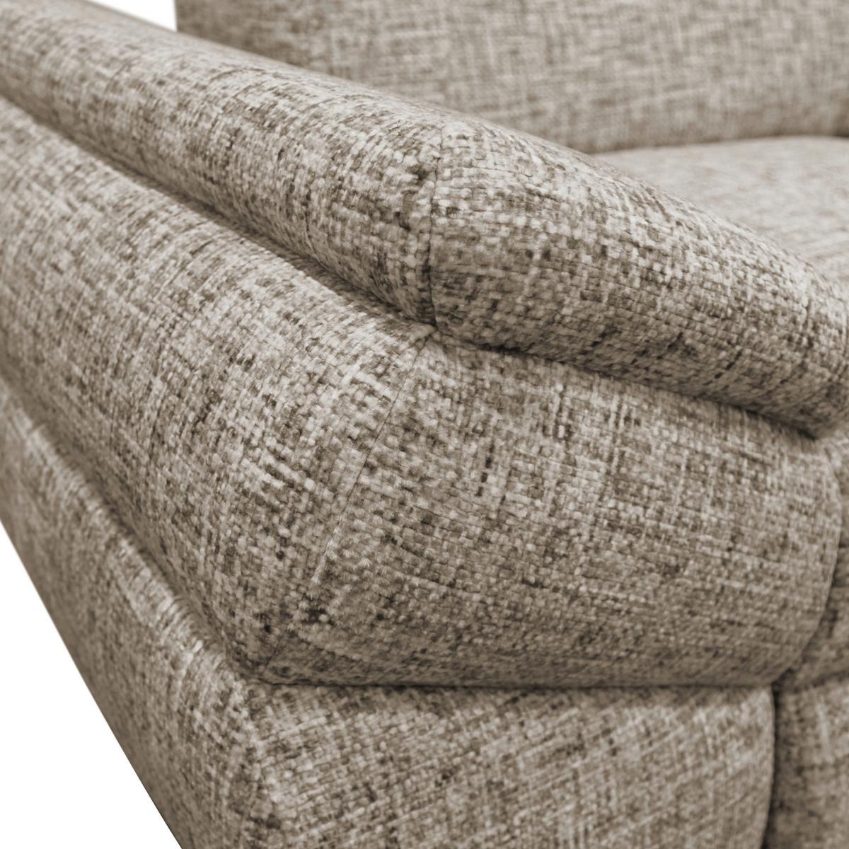 Ecksofa Imo Hellbraun 274x201 Cm - Hellbraun/Schwarz, Design, Textil (274/201cm) - MID.YOU