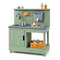 Matschküche Muddy Buddy - Jadegrün, Basics, Holz (80/40/90cm) - MUDDY BUDDY