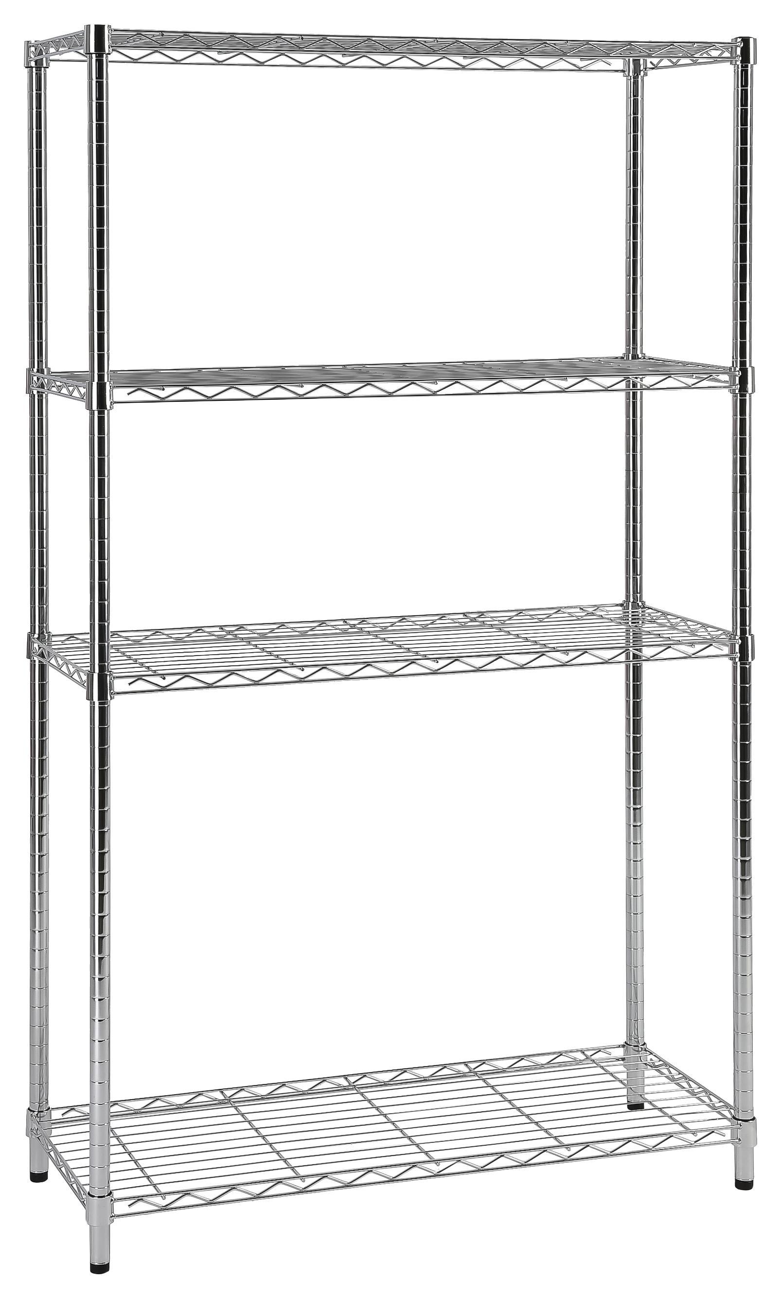 Regal Metall 1 - Chromfarben, MODERN, Metall (90/151,5/35cm)