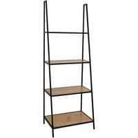 REGÁL JORIS -EXKLUSIV- - černá/přírodní barvy, Moderní, kov/kompozitní dřevo (60/170/42cm) - Mömax