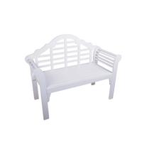 Gartenbank Holz Pattaya 2-Sitzer - Weiß, MODERN, Holz (54/95/124cm) - Gardenson