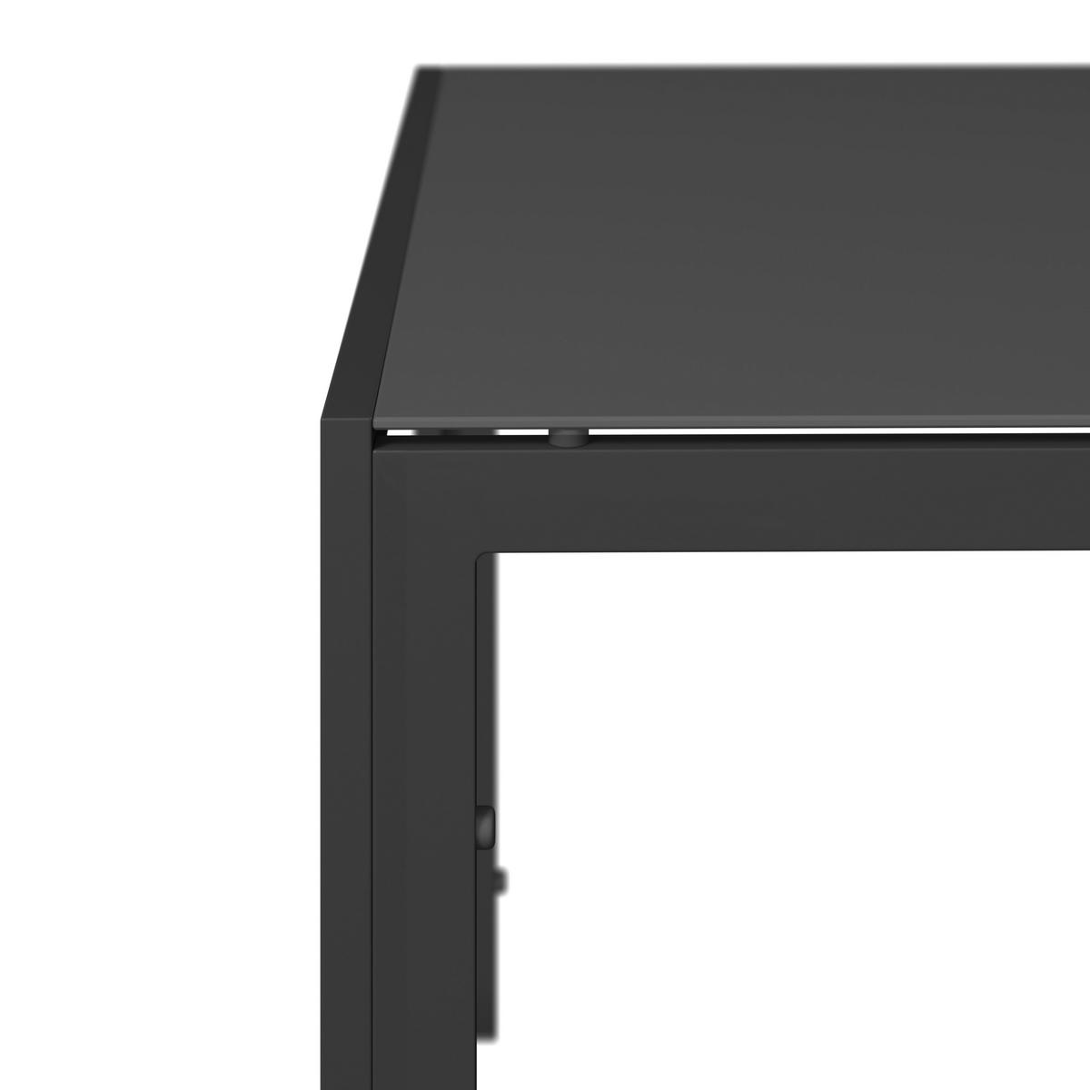 Gartenset Barcelona - Dunkelgrau, MODERN, Glas/Textil - Beldano