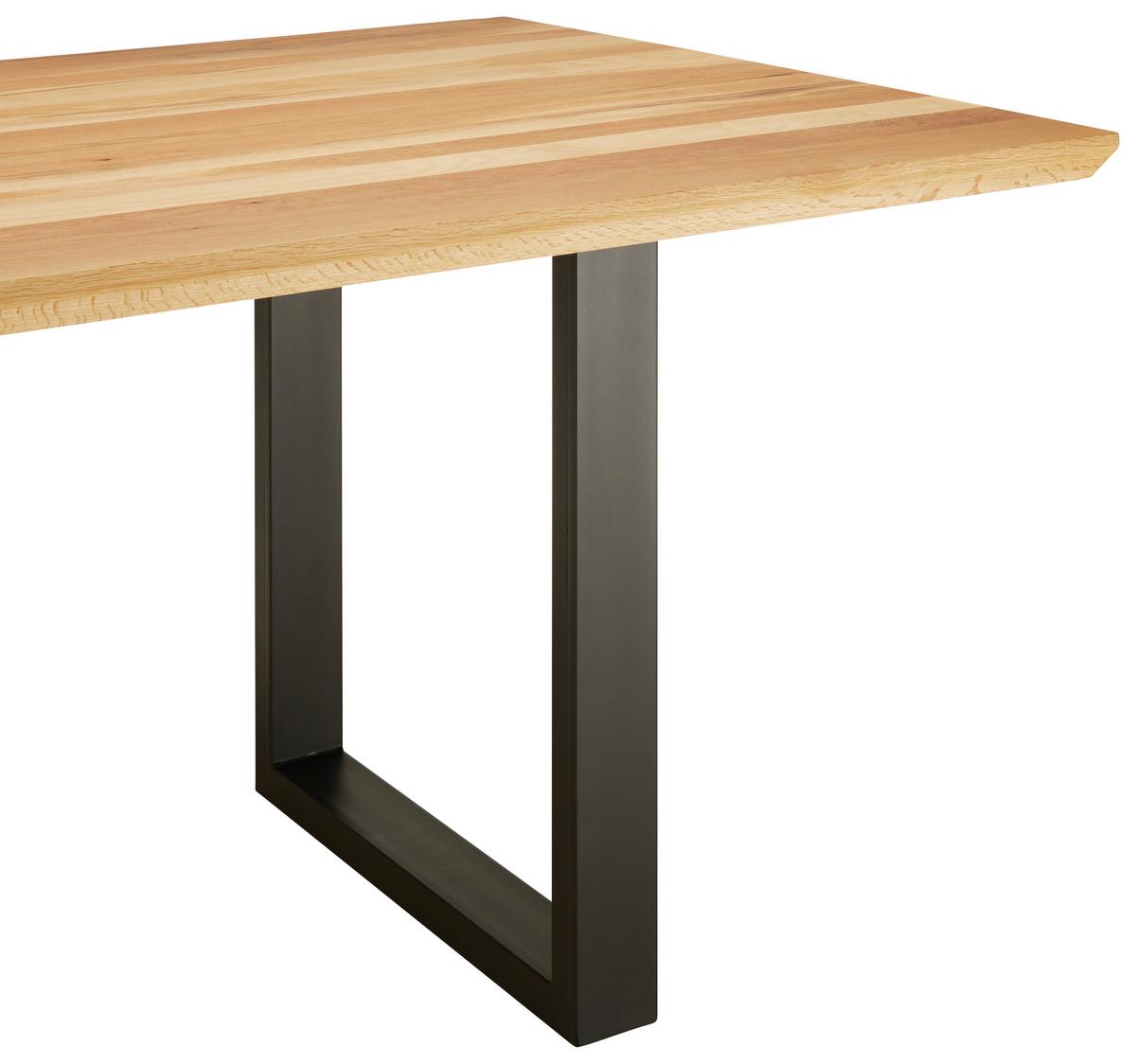 JÍDELNÍ STŮL PALAIS - černá/barvy dubu, Moderní, kov/dřevo (160/90/77cm) - Premium Living