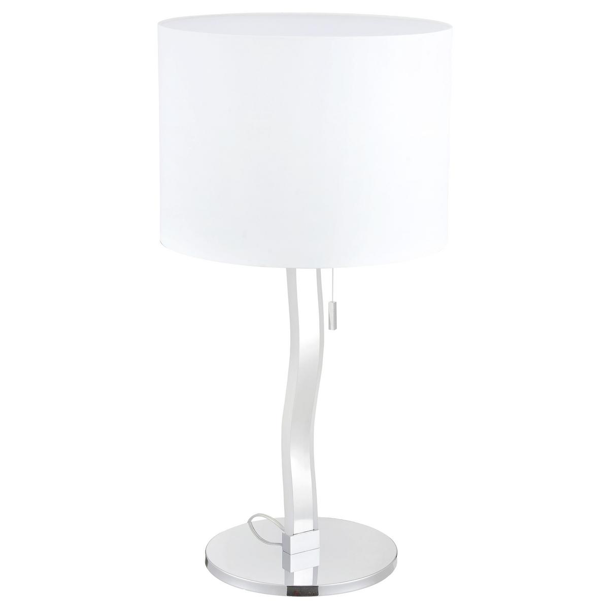 LED-Tischlampe Aurelia Weiß/Chromfarben - Chromfarben/Weiß, Basics, Kunststoff/Metall (35/68cm) - Näve