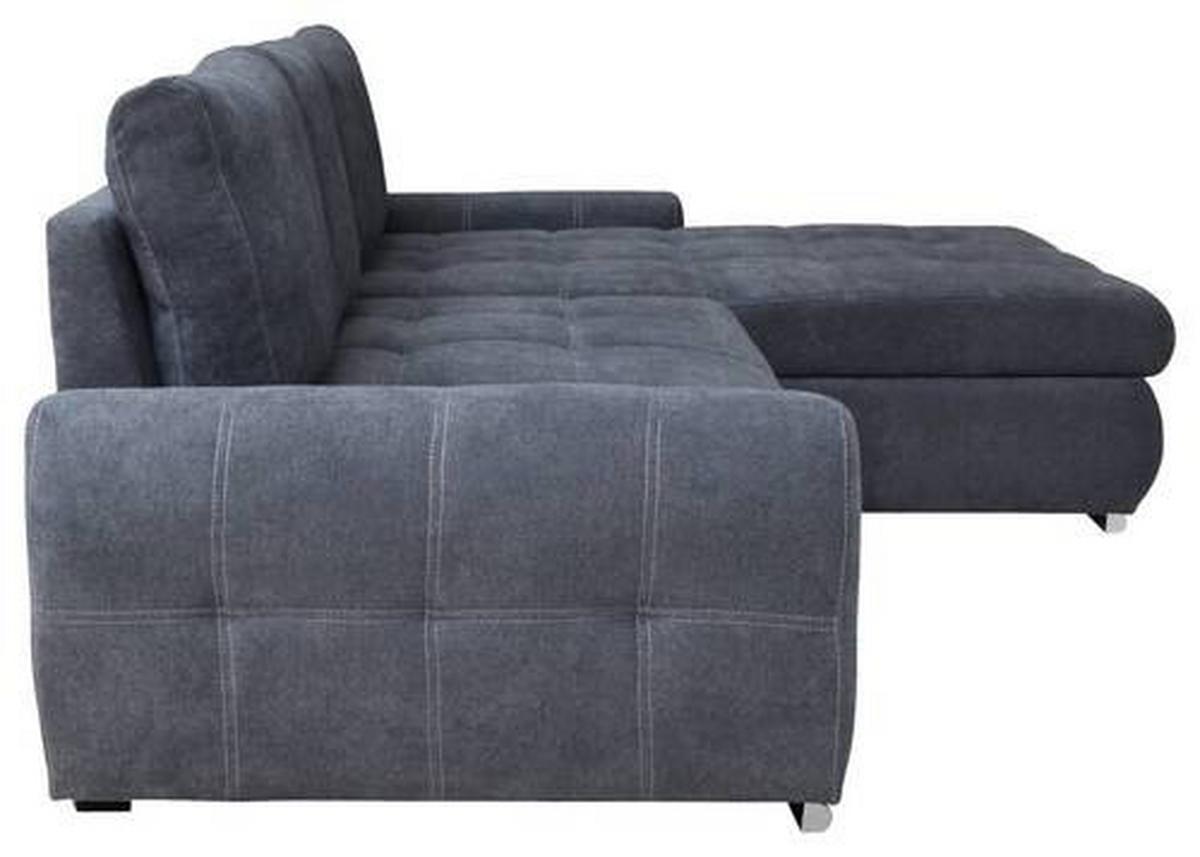 Eckschlafsofa Solar - Chromfarben/Weiß, Design, Textil (277/175cm) - Livetastic
