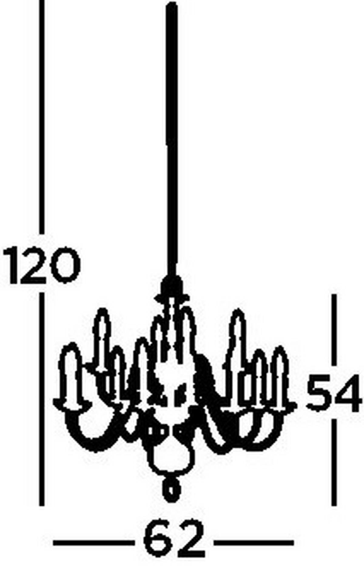Csillár Flemish 1019-8ab - sárgarézszínű, Design, fém (62/120cm)