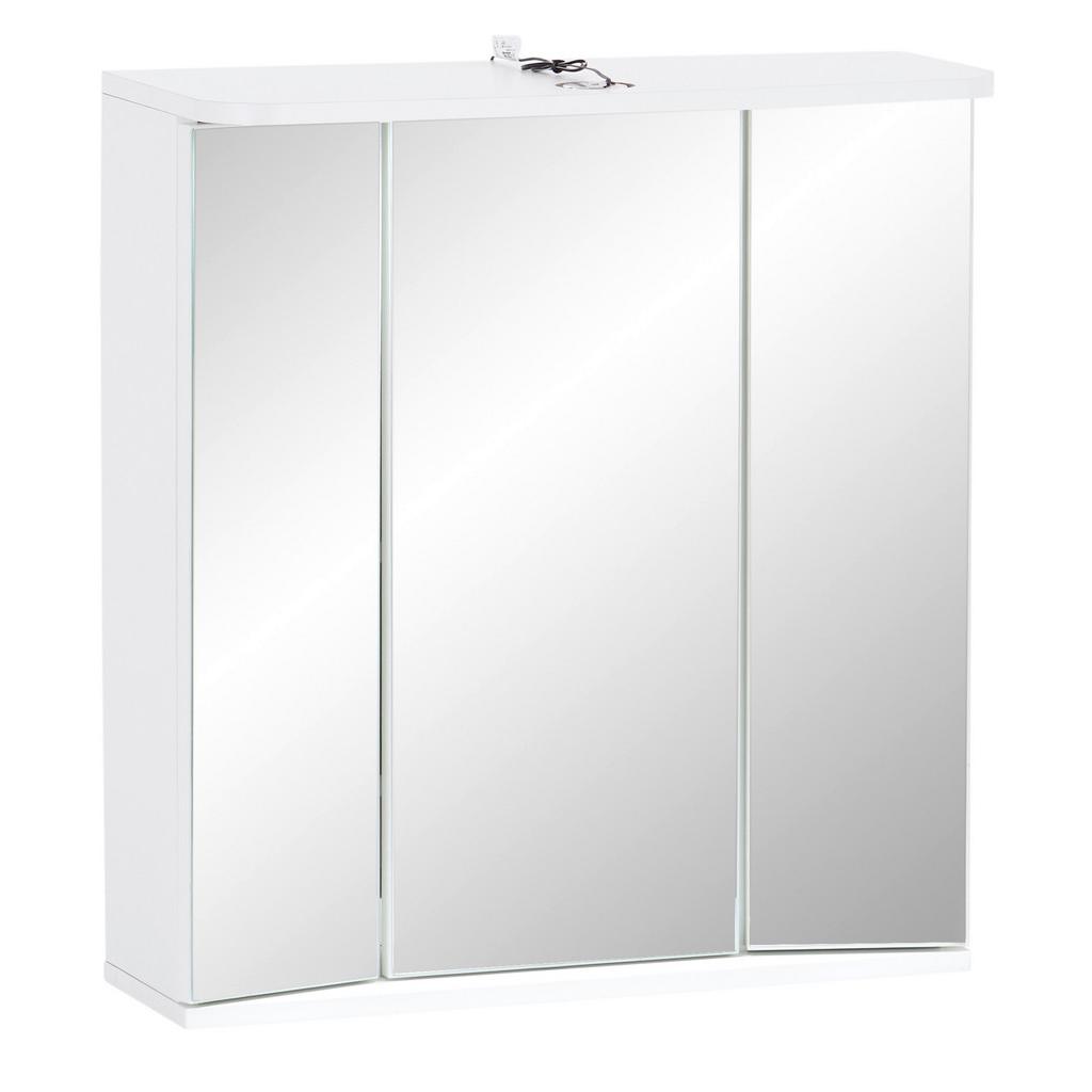 Spiegelschrank Verona mit Led 3-Türig BxHxT: 64x70x20 cm, Weiß