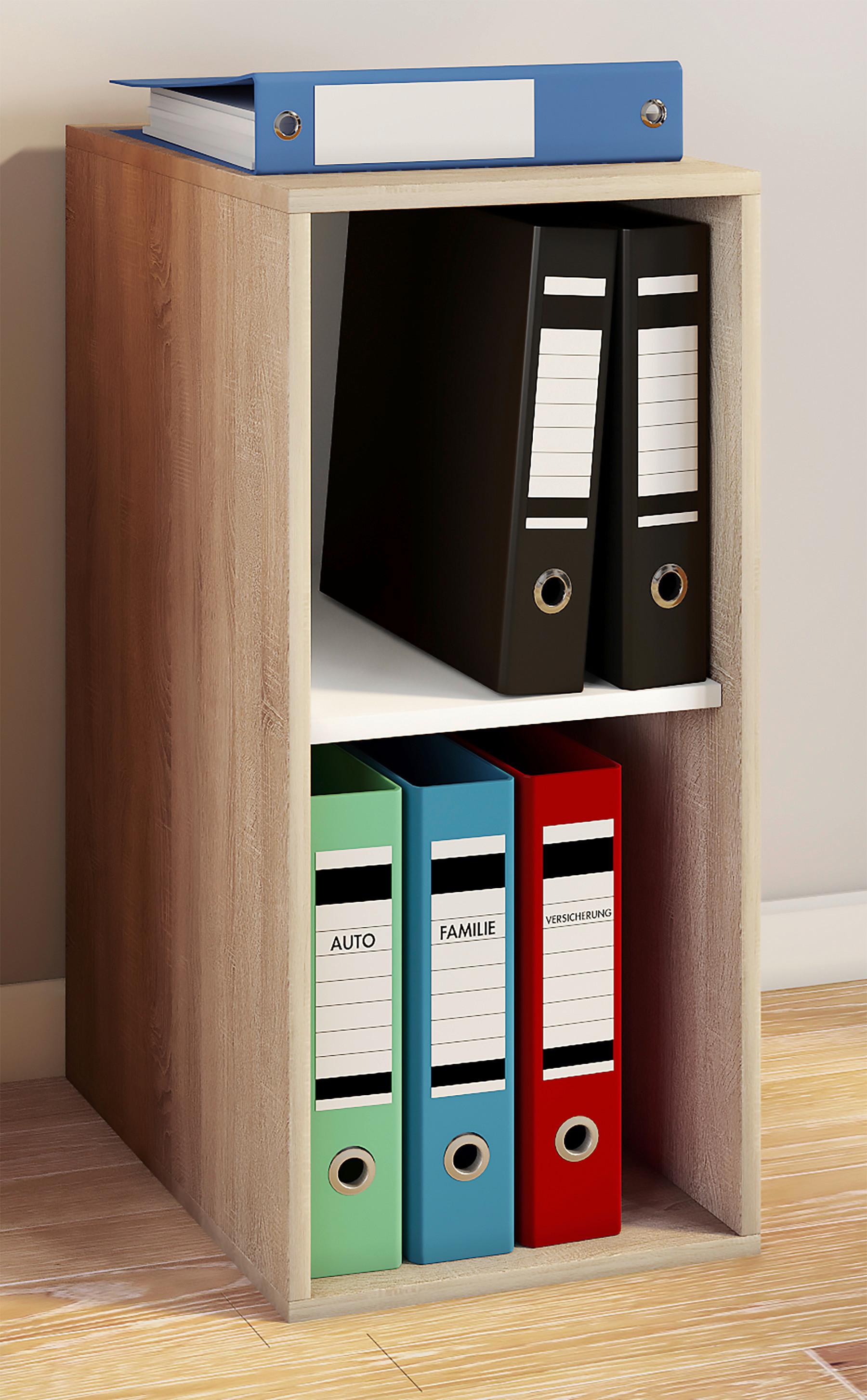 Aktenregal Lona Eiche Dekor B: 35 cm - Buchefarben/Sonoma Eiche, MODERN, Holzwerkstoff (35/74/37cm) - MID.YOU