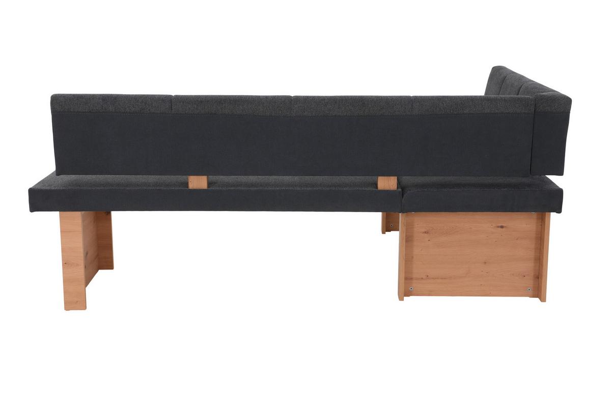 ECKBANK LINN EB - Anthrazit/Eiche Artisan, MODERN, Holzwerkstoff/Textil (140/200cm) - P & B