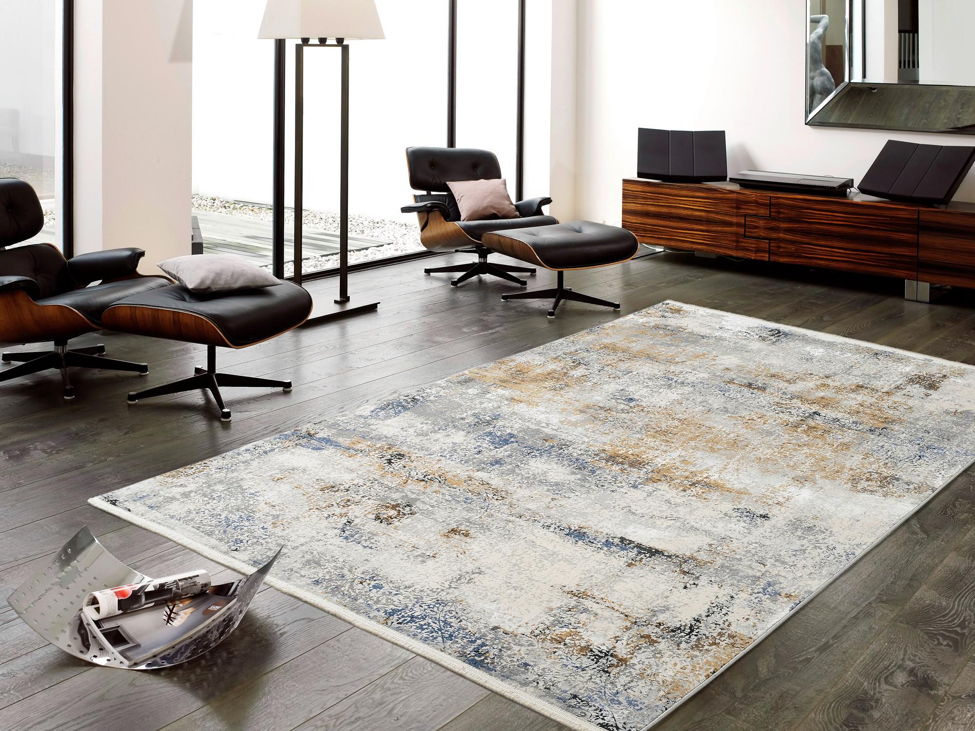 Webteppich Le Mans 04 Grau/Schwarz 67x130 cm - Schwarz/Grau, Design, Textil (67/130cm) - Dieter Knoll