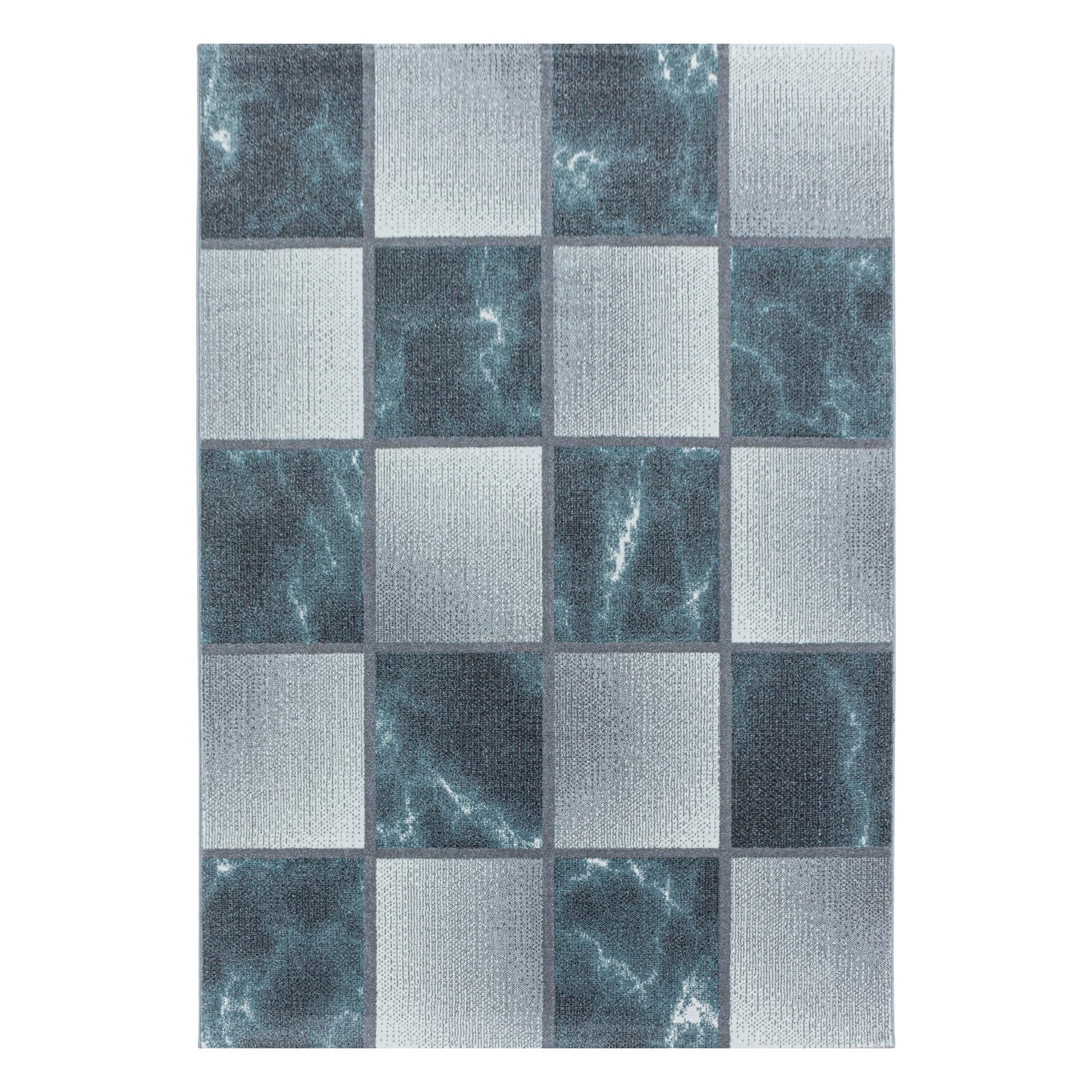 Webteppich Blau/Grau Naturfaser Ottawa 140x200 cm - Blau, Design, Textil (140/200cm)