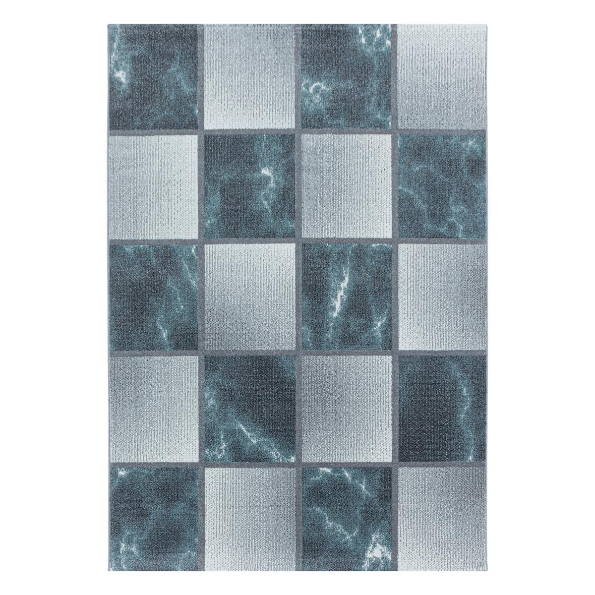 Webteppich Blau/Grau Naturfaser Ottawa 140x200 cm - Blau, Design, Textil (140/200cm)