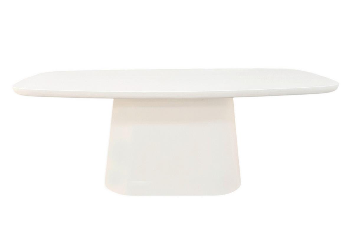 ESSTISCH Weiß L: 200cm - Weiß, MODERN, Holzwerkstoff/Stein (200/100/76cm) - MID.YOU
