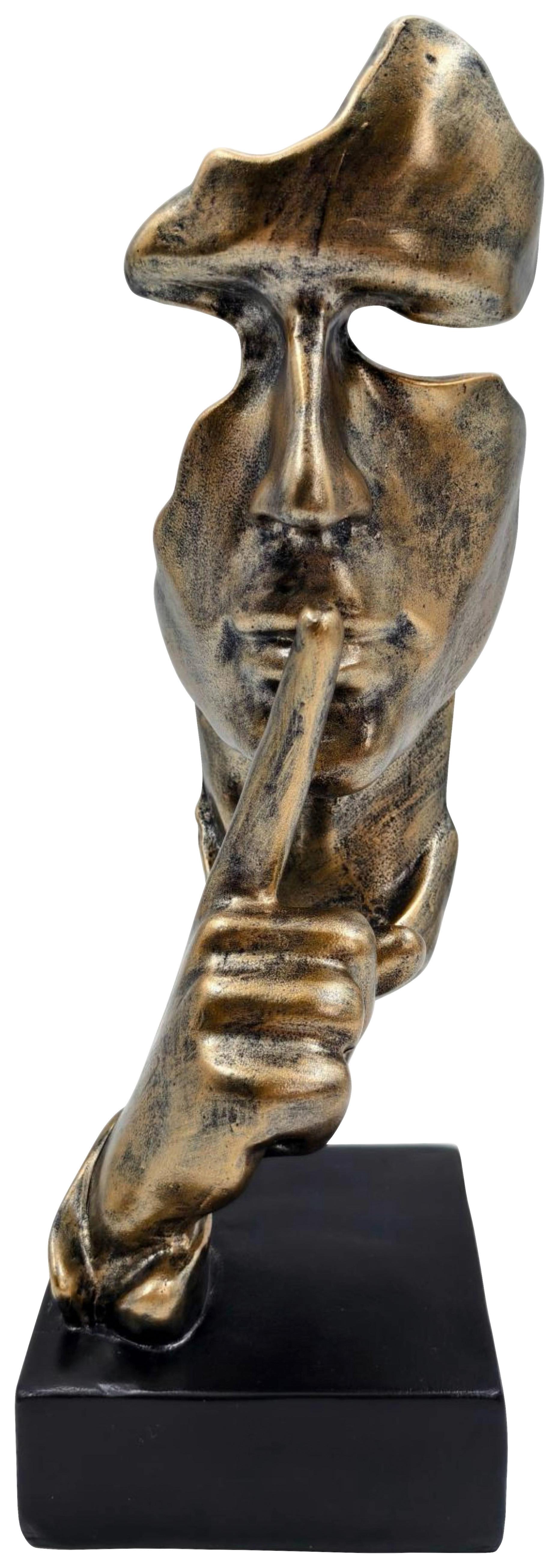 Soška IAN - černá/barvy zlata, Moderní, přírodní materiály (12/29/11cm) - Mömax