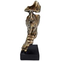 Soška IAN - černá/barvy zlata, Moderní, přírodní materiály (12/29/11cm) - Mömax