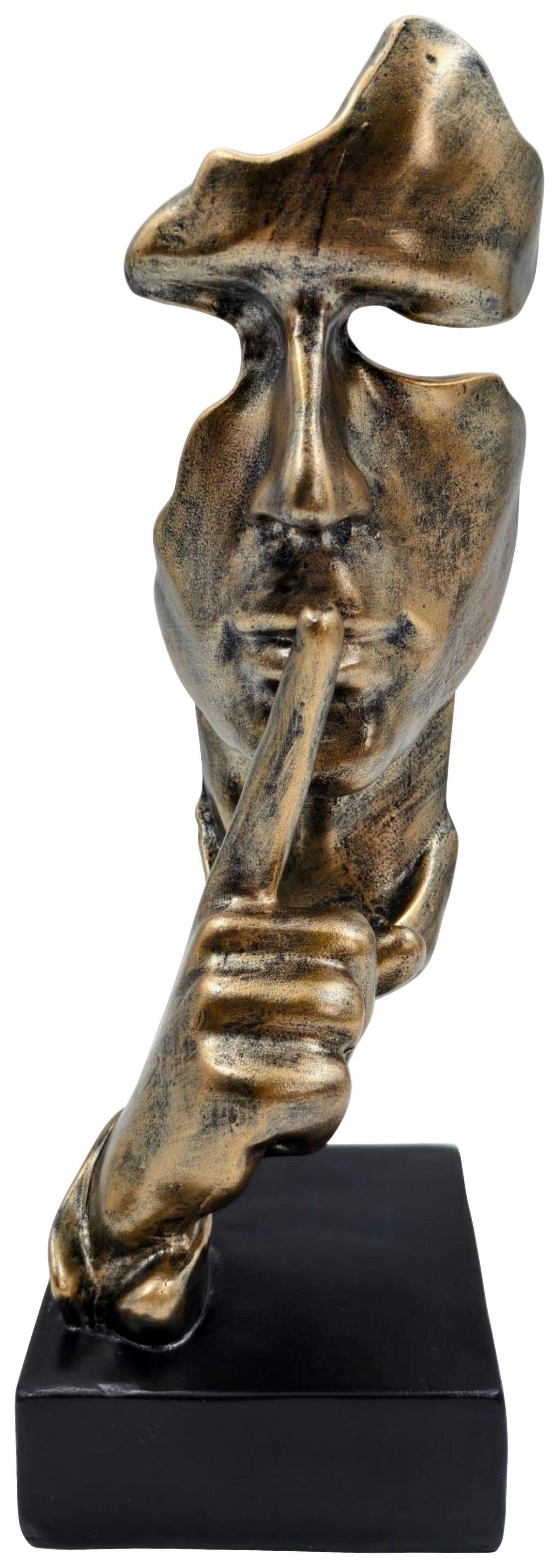 Soška IAN - černá/barvy zlata, Moderní, přírodní materiály (12/29/11cm) - Mömax