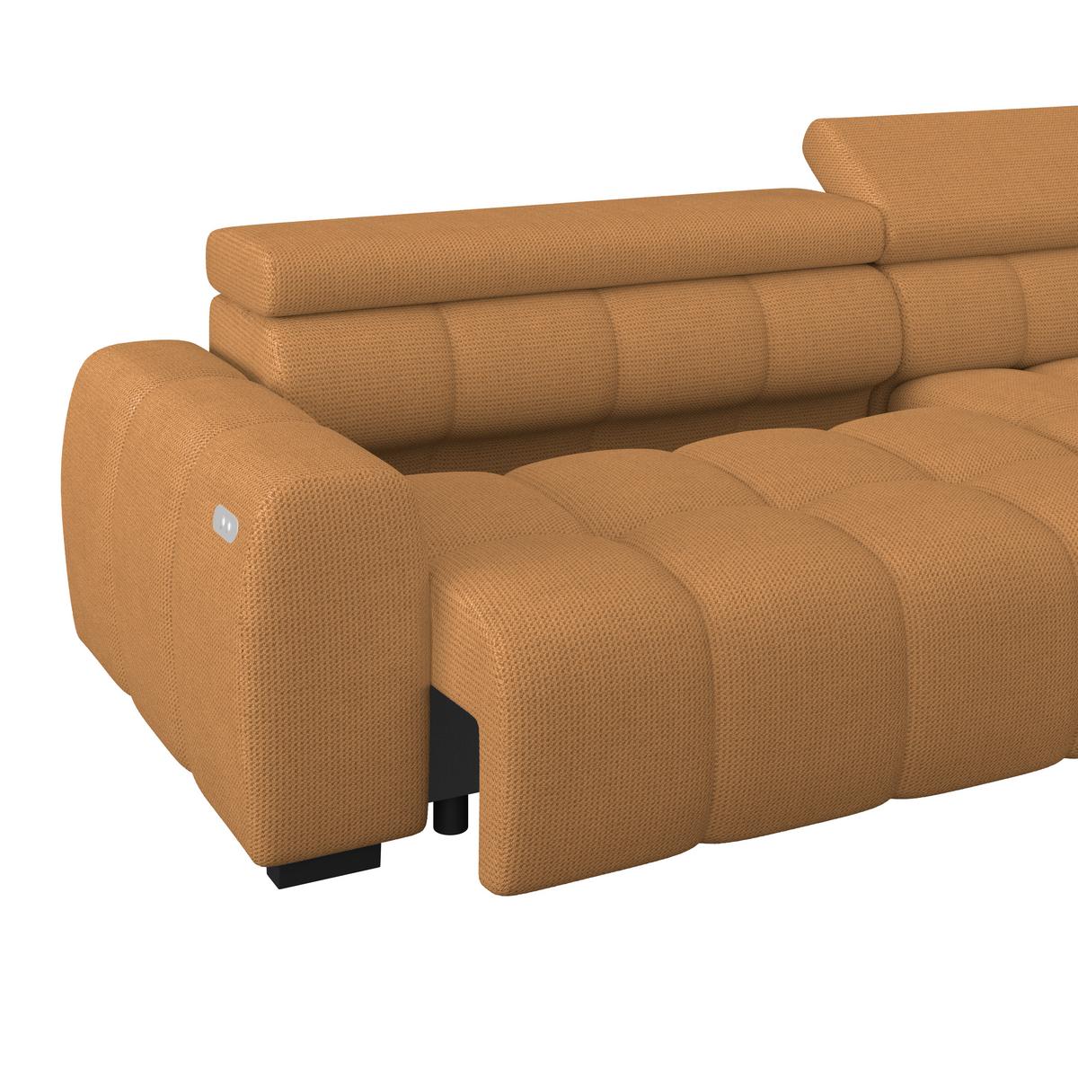 Ecksofa Fargo S Dunkelbraun, B: 285 Cm - Rostfarben/Dunkelbraun, Trend, Textil (285/168cm)